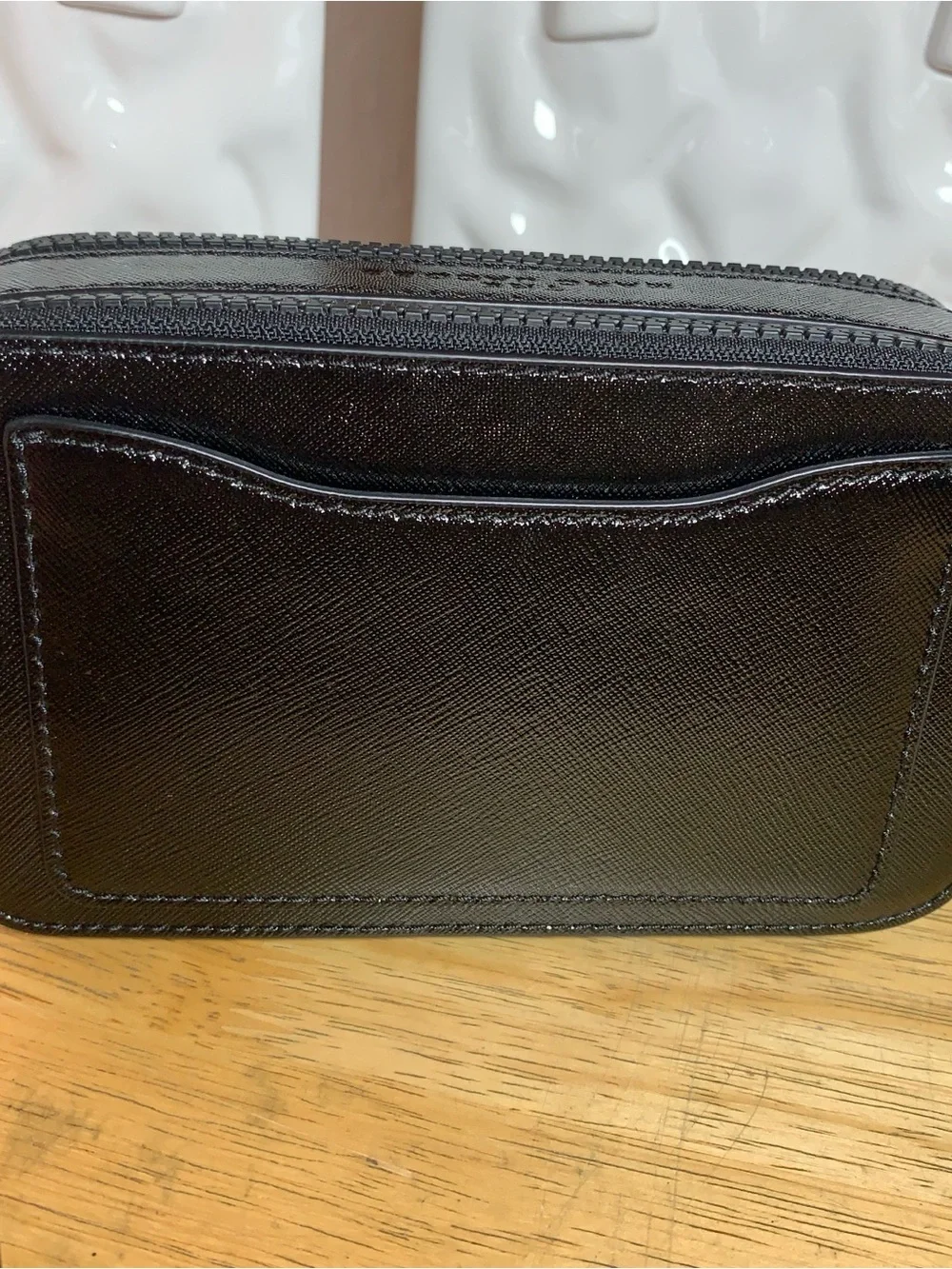 Pre Owned Marc Jacobs Black Saffiano Leather Double-J Crossbody Camera Bag - Picture 4 of 17